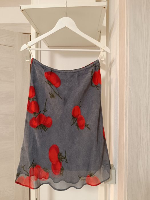 Fusta lalea gri cu imprimeu șic, M