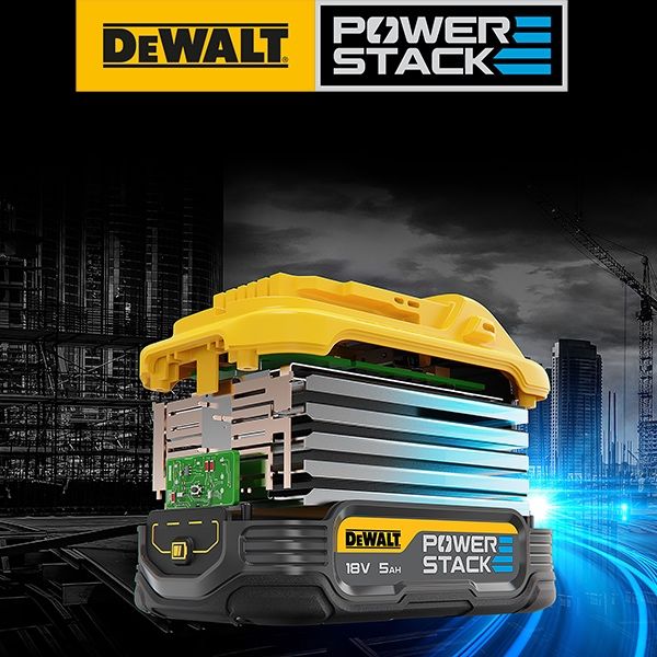 Новата DeWALT 5Ah 18V PowerStack Батерия DCBP518
