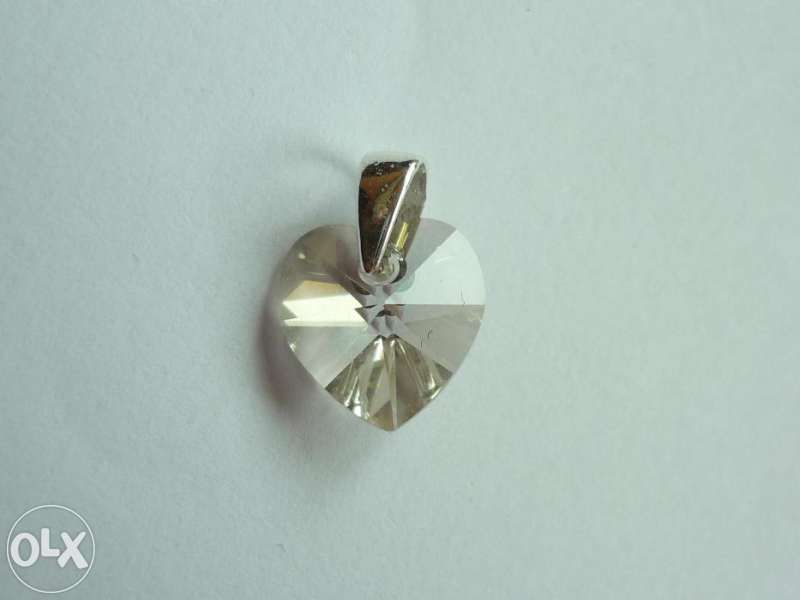 10мм Сваровски сърца - НОВИ със сребърен държач