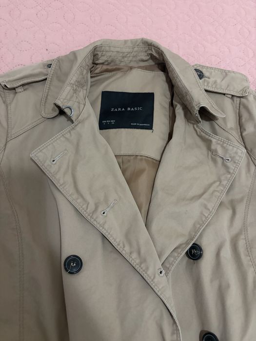 Тренчкот шлифер бежов размер S Zara