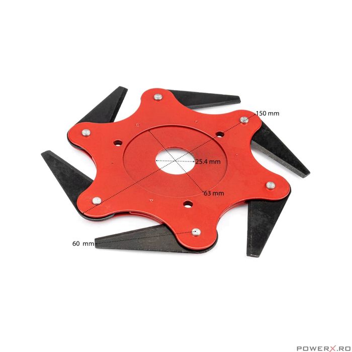 Disc pentru motocositoare cu 6 lame, compatibil cu iarba mare,