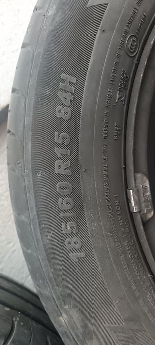 Vând set jante+cauciucuri de vara  pentru Fabia3, Polo, 185/60/15, Kumho Ecowing