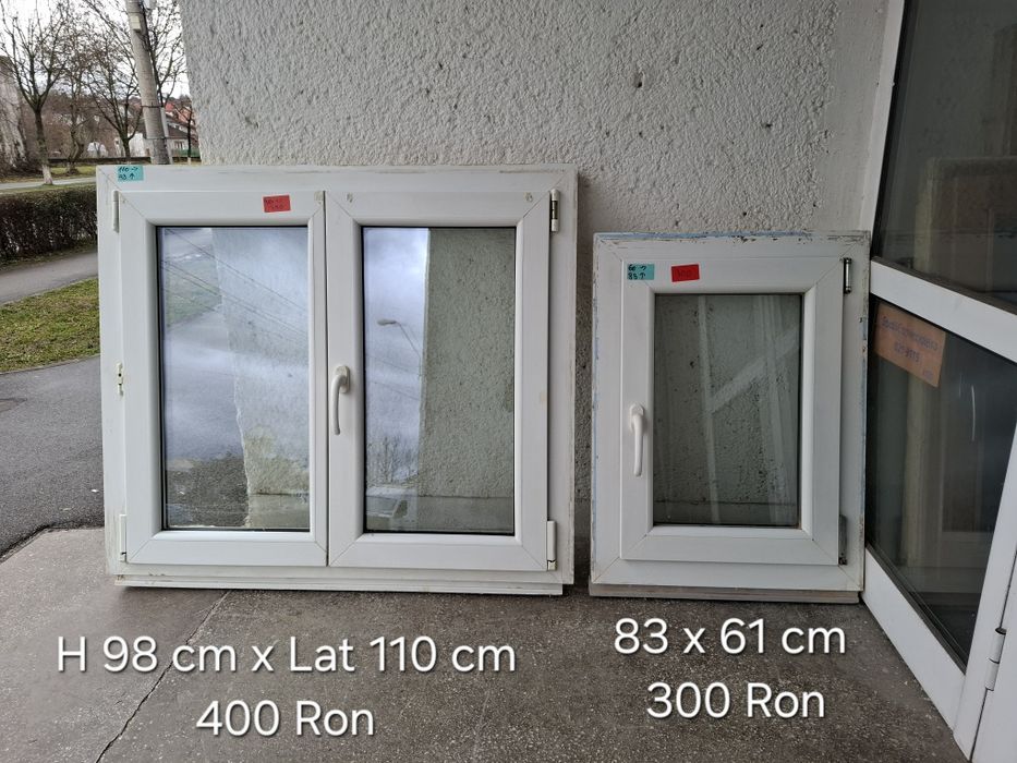 Geamuri dublu termopan PVC oscilobatante (7buc set)