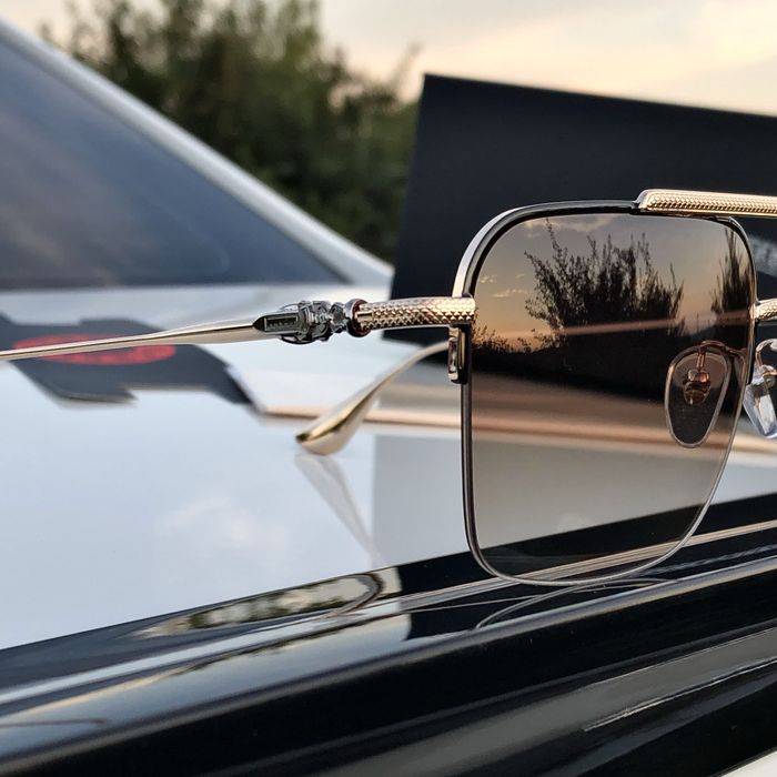 Ochelari Chrome Hearts maro