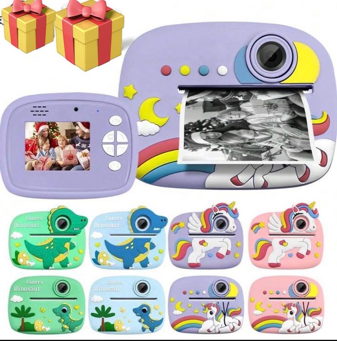 НОВ Детски фотоапарат с моментален печат (принтер)