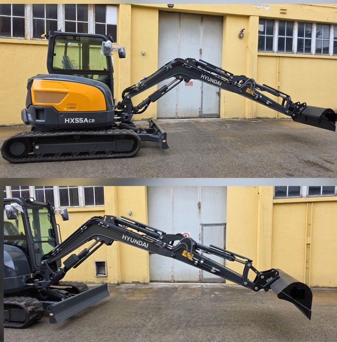 Excavator HYUNDAI HX55A  midi excavator NOU cu ZERO ORE