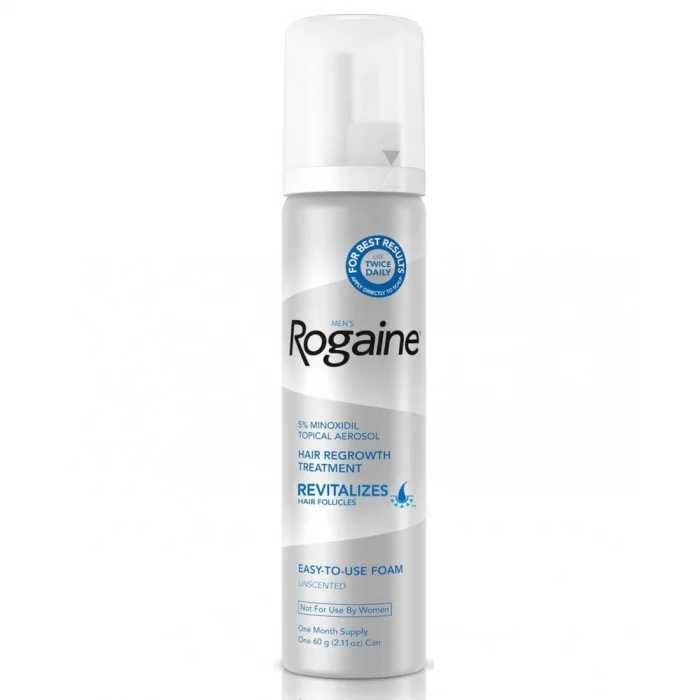 Spuma Rogaine 60ml, pentru barbati, Minoxidil 5%, împotriva căderii părului, tratament complet 3 luni, produs in SUA