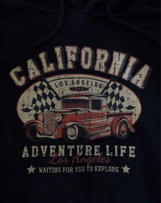 Утеплённое худи с принтом SHEIN