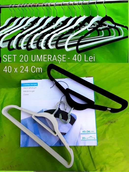 SET 20 UMERAȘE 45 x 24 Cm din plastic dur rezistent - NOI - 50 Lei