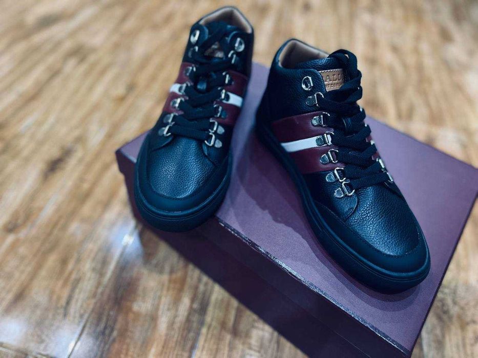 Bally  мужские кожаные high-top кеды РАЗМЕР 40