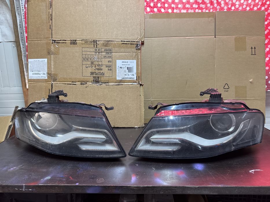 Set faruri bi xenon europa audi a4 b8 2calculatoare