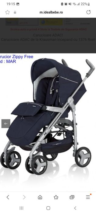 Carucior sport Inglesina Zipp free 3 în 1