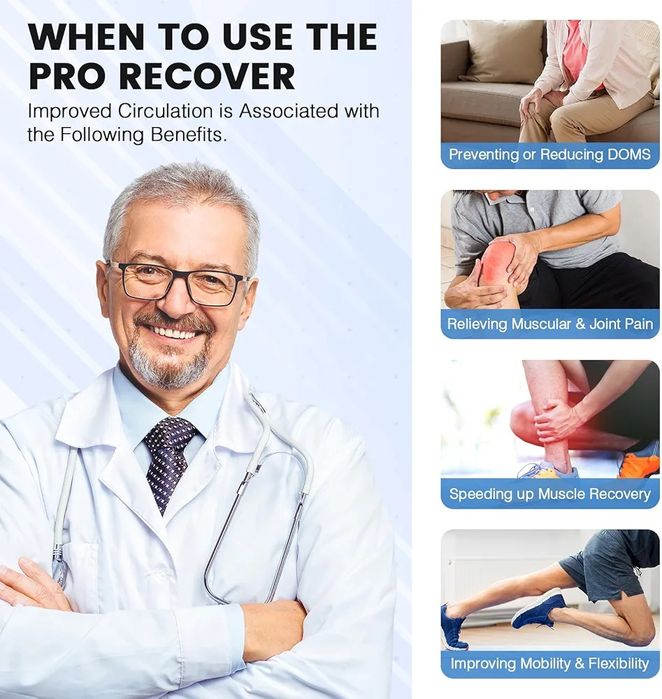 TENS ЕМS масажор за крака с дистанционно и отопление