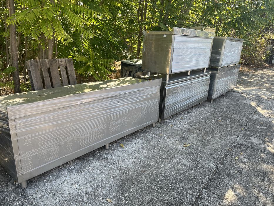 Работна маса шкаф неръждавейка