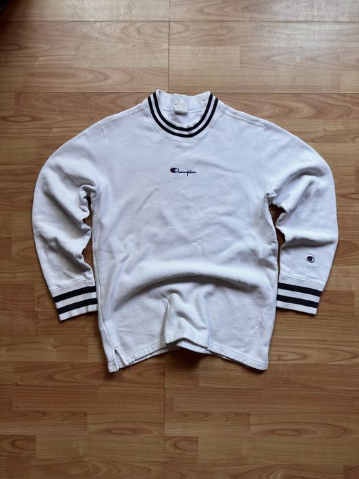 Pullover crewneck jumper sweater bluza Champion white cotton