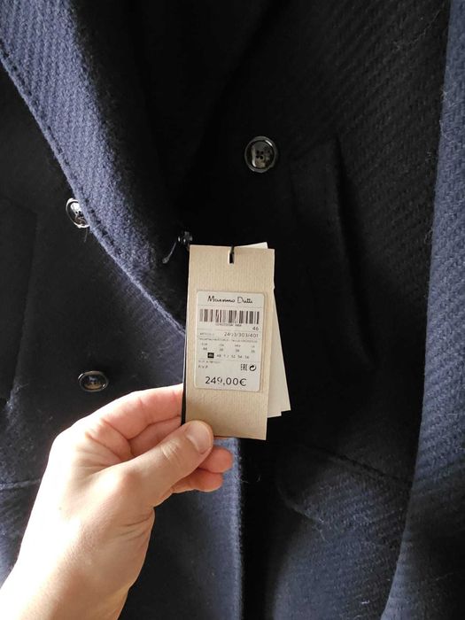 Palton lana Massimo Dutti, italian fabric, marime S, nou cu eticheta