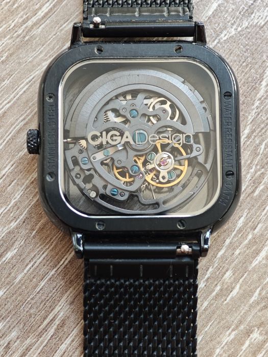 CIGA Design Series C Skeleton Automatic – Механичен часовник, Сапфирено стъкло + кожена и метална каишка