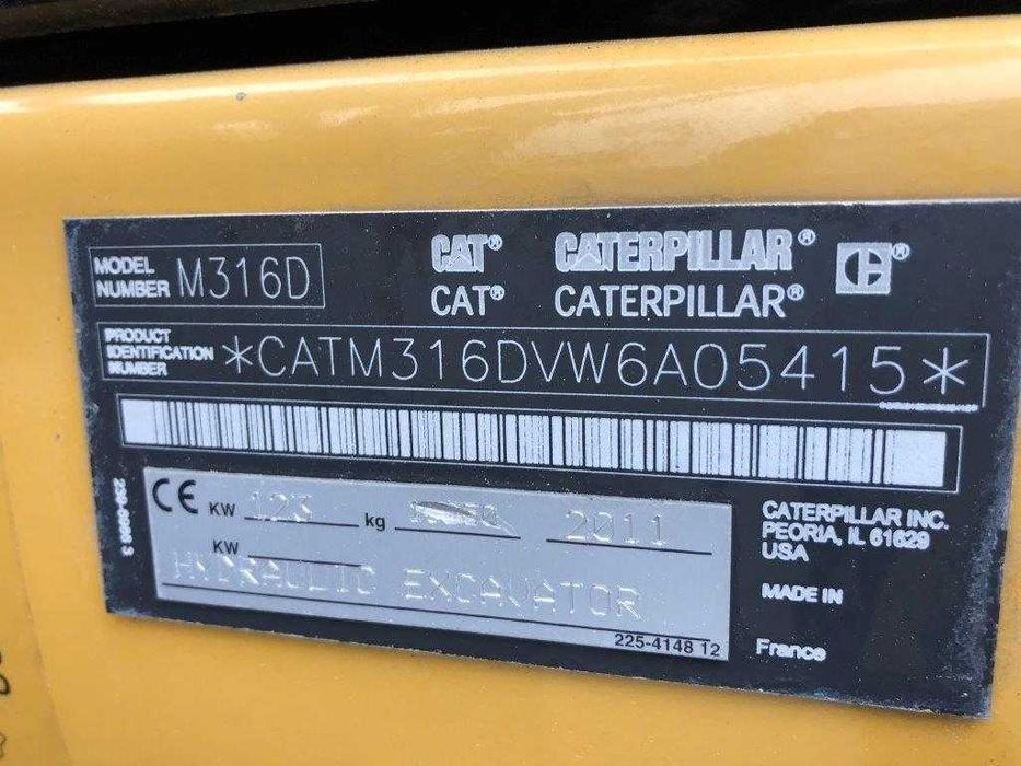 Parbriz Excavator CAT M316D