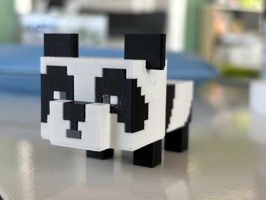 Фигурка Minecraft panda 3D print