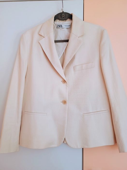 ZARA памучно сако с копчета, М
