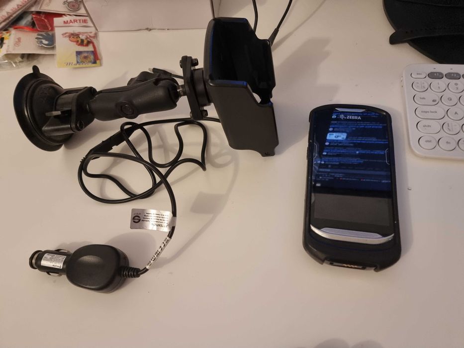 Zebra tc56dj with car stand