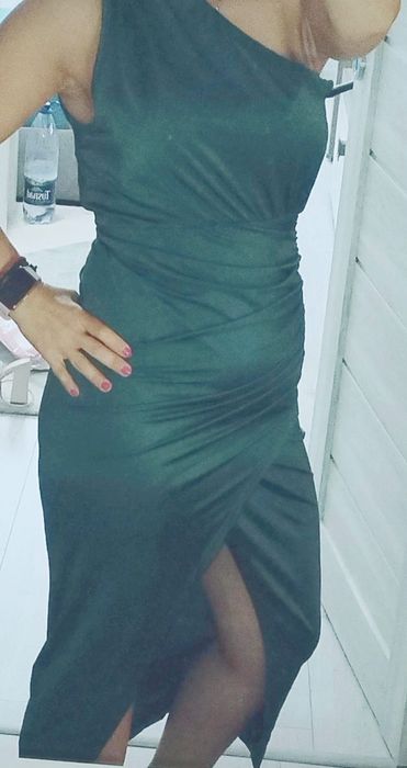 Rochie eleganta verde smarald