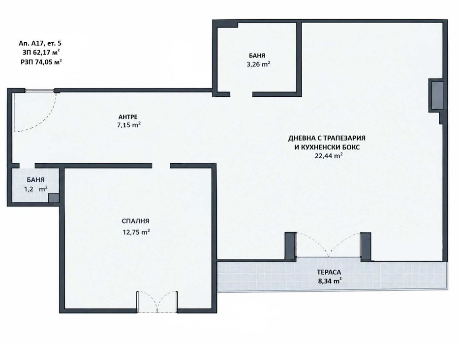 Продава се Двустаен апартамент в София, Овча купел - 74 кв.м за 2500 €/кв.м - Снимка #14