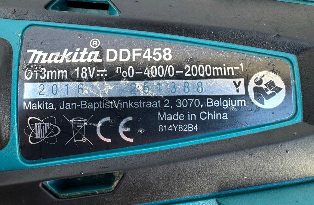Makita DDF458 - Мощен акумулаторен винтоверт 18V 91Nm перфектен!