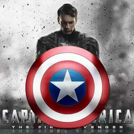 Щит на Капитан Америка Captain America 60см реалистичен модел метален