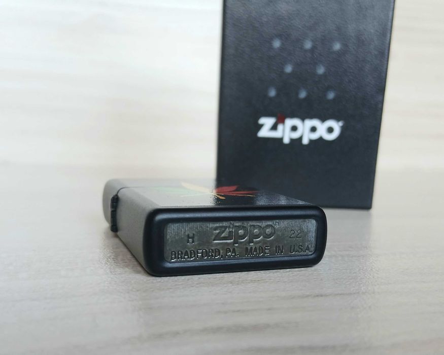 Нова запалка Zippo Rasta Cannabis + подарък гориво