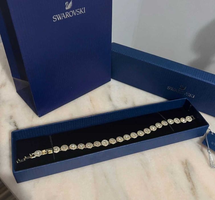 Bratara Swarovski Model Angelic Tennis Gold//Premium