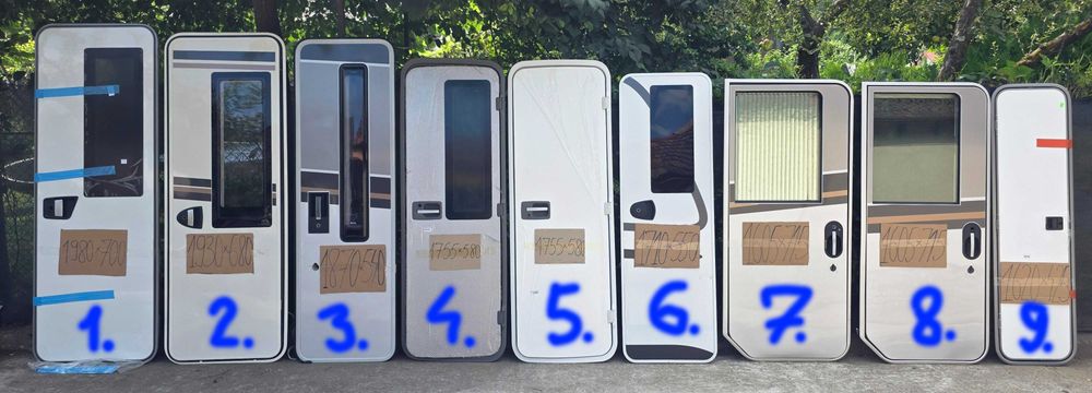 9 usi de rulota si autorulota, inclusiv toc, NOI,  import Germania, complete , oferta unica