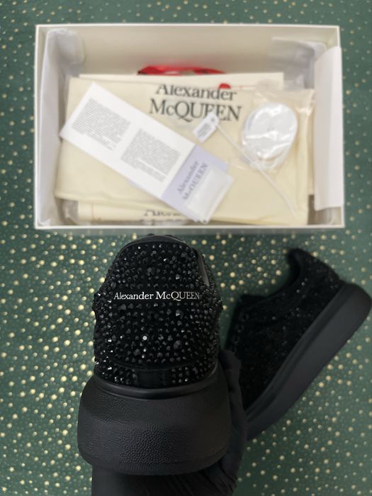 Alexander McQueen Black Crystal Classic Sole Ultra Premium Quality