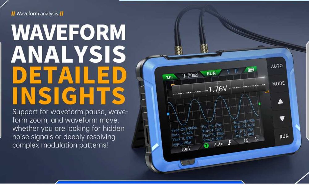 Цифров Осцилоскоп DSO510 10MHz 48MS/s 0-50KHz Сигнал Генератор ±400V