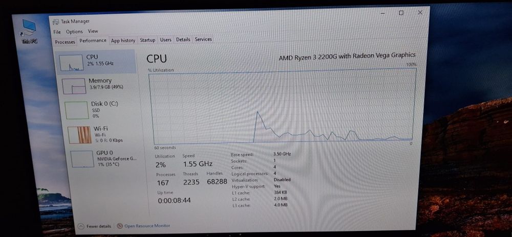 KIT/ Unitate PC AMD Ryzen 3, 8 GB DDR4, SSD 250 GB, placa video Vega 8