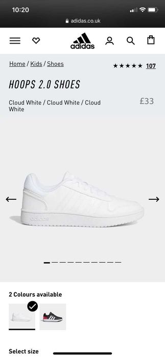 36 номер оригинални маратонки adidas HOOPS 2.0