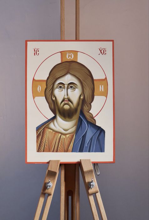 Icoană pictată manual — Iisus Hristos Pantocrator