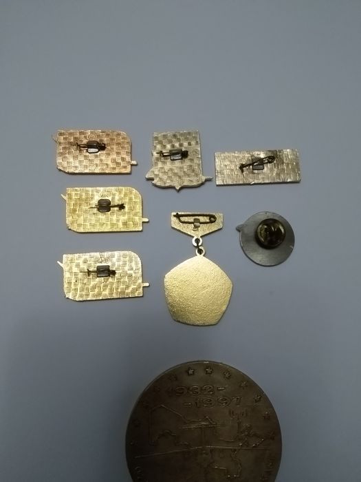 Значки. Настольная медаль. Гражданская авиация Ташкент. Топоич.