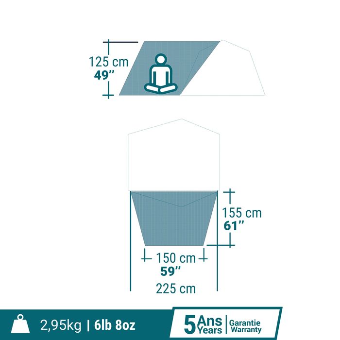 Streașină Camping 2 Seconds Easy Fresh - produs resigilat Decathlon
