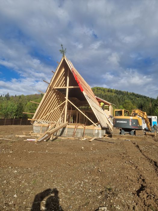 cabana lemn A-frame