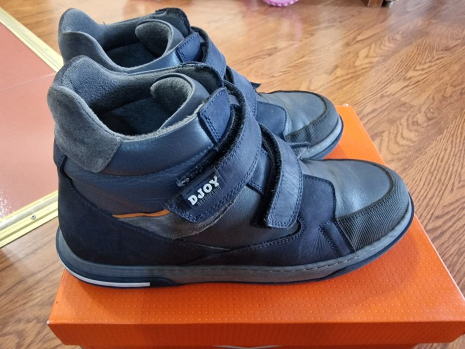 Сапоги осенние, кожаные