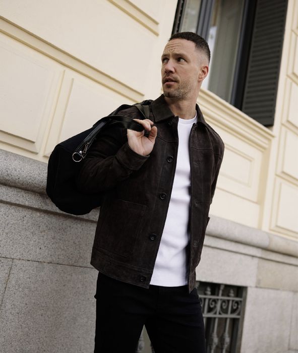 Dan Fox Apparel Leather Jacket мъжко кожено яке/естествена кожа -L