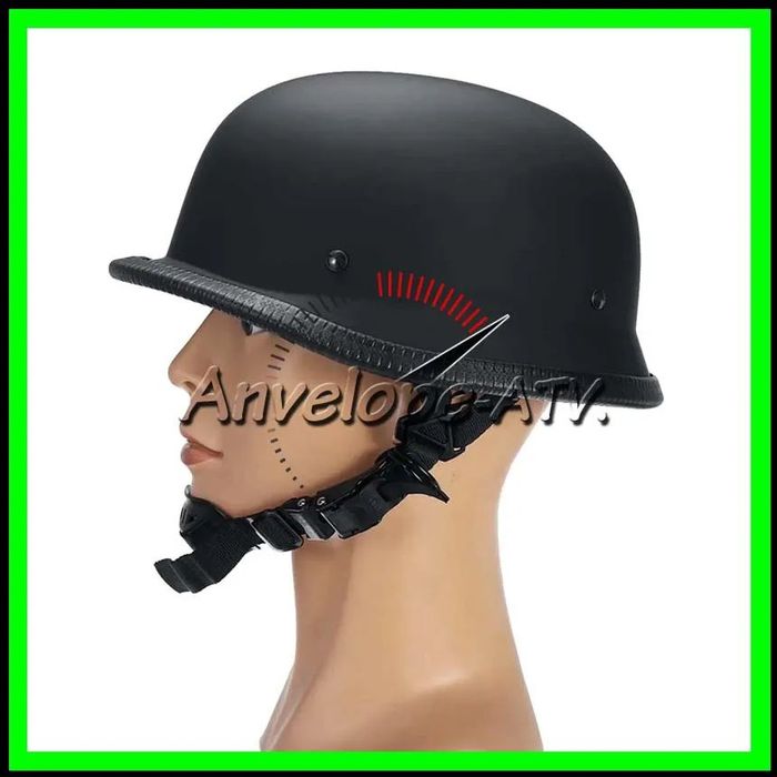 Casca moto Chopper Nazy WW2 Nazist German - Negru Mat - M, L, XL