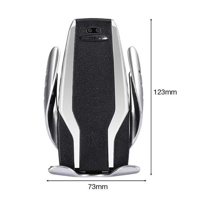 Поставка за телефон с вградено безжично зарядно за кола Smart sensor s