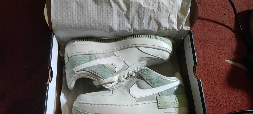 Adidasi Nike Air Force 1 Shadow - Verde/Alb