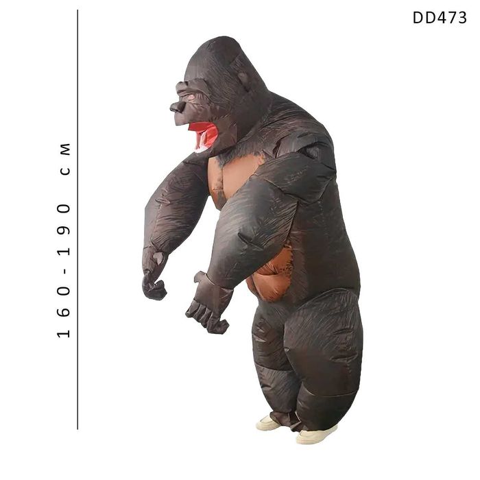 Надуваем парти костюм Горила деца възрастни маймуна аниматор шоу