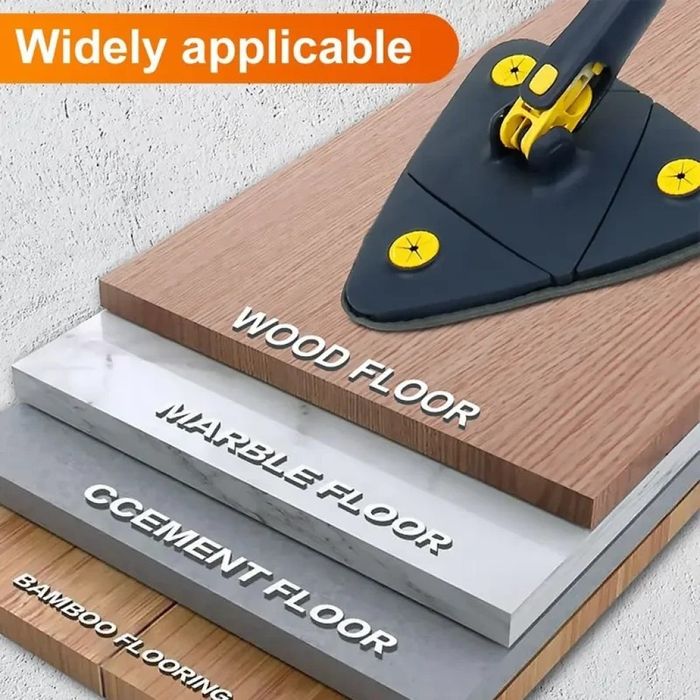 Разтегателен триъгълен MOP за почистване 360° с 3 парцала ПРОМОЦИЯ!