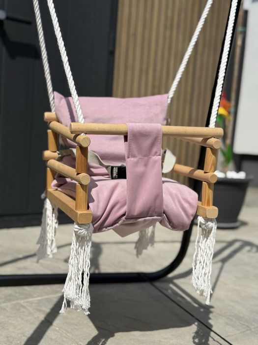 Leagan pentru copii si bebelusi, Catifea Velvet, perna detasabila