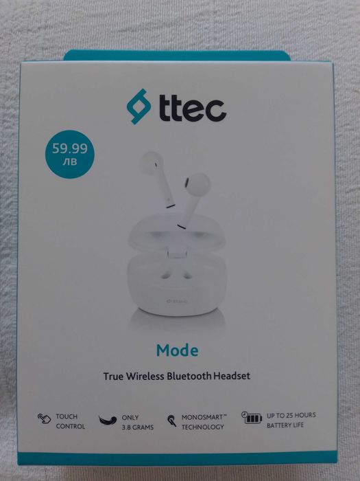 Безжични слушалки ttec Mode (Bluetooth 5.0) - 25ч. батерия