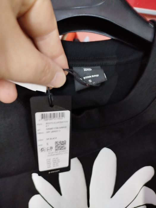 Оригинална НОВА тениска G-Star Raw Boots S , M мъжка черна